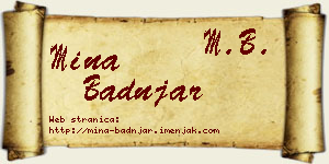 Mina Badnjar vizit kartica
